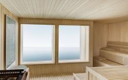 Sauna mit Meerblick im wohl exklusivsten Hotel der Welt