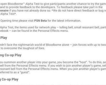 Bloodborne: Alpha Tester dürfen noch einmal ran