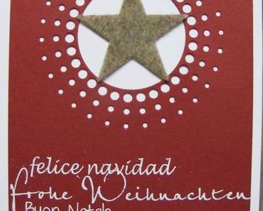 Weihnachtskarte mit meinem eigenen Stempel