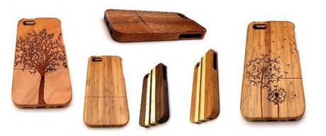 Schutzhüllen aus Holz für das iPhone 6 gibt es bald - hier die Version für das iPhone 5.