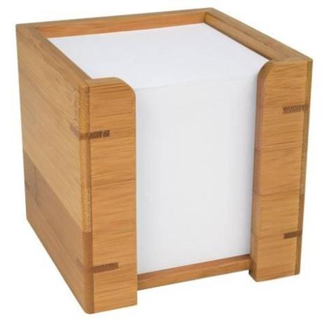 Die Wedo-Zettelbox ist nur ein Beispiel für nachhaltiges Denken beim Bürobedarf.