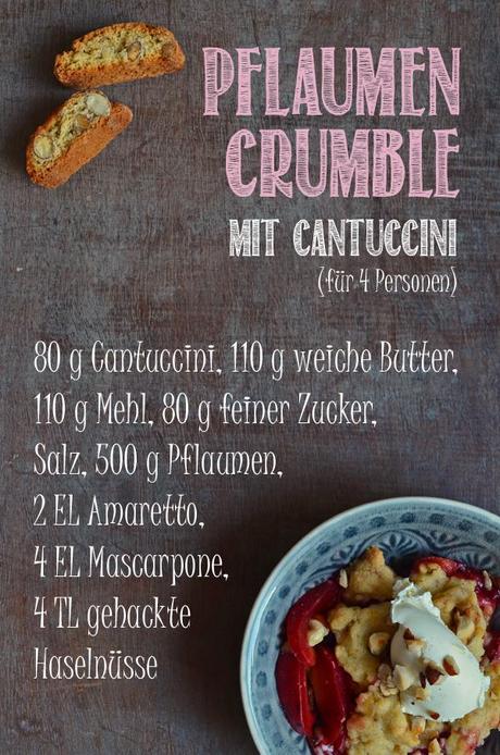 Rezept für Pflaumen-Crumble mit Cantucccini-Streuseln