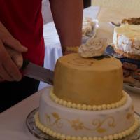 Goldene Hochzeit Kuchen