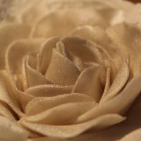 Rose aus Blütenpaste silber weiß
