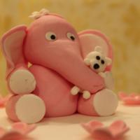 Rosa Fondant Elefant