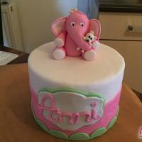 Fondant Rosa Elefant