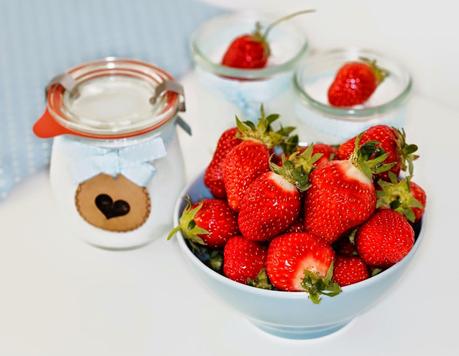 What makes me happy - Frozen Yogurt mit Erdbeeren