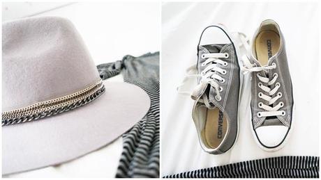grey promod hat and low converse chucks