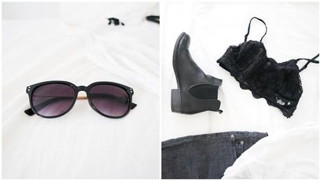zign sunglasses chelsea boots and vila lace bra