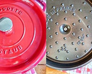 Lebkuchenbuchteln mit Haselnuss-Ahornsirup-Caramell Füllung und Backobst Sauce aus der Cocotte