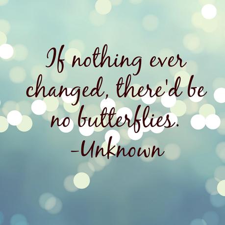 Quote of the Day :: If nothing ever changed, there'd be no butterflies