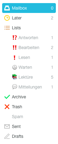 Mailbox-App mit Emojis