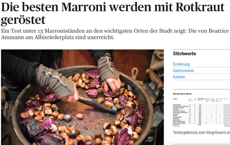 tagesanzeiger.ch Artikel “Die besten Marroni werden mit Rotkraut geröstet”.