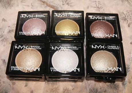 NYX Baked Eyeshadow Swatches