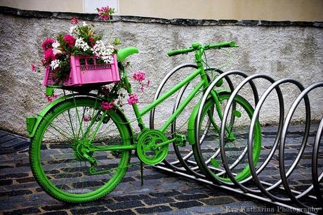 Green bicycle