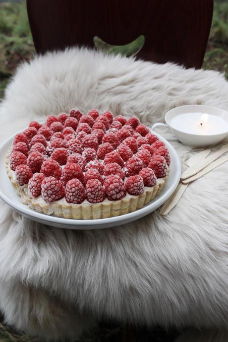 Ice Cake with Raspberries