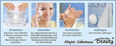 Anleitung for your Beauty Konjac Gesichtsreinigungsschwamm