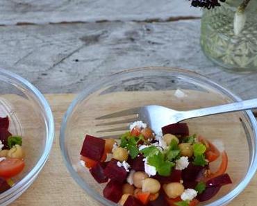 Savoury Wednesday: Rote Bete Salat mit Kichererbsen, Schafskäse und Koriander