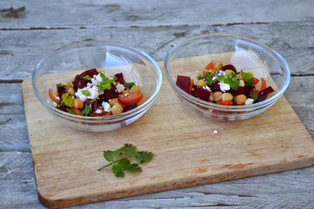 Savoury Wednesday: Rote Bete Salat mit Kichererbsen, Schafskäse und Koriander
