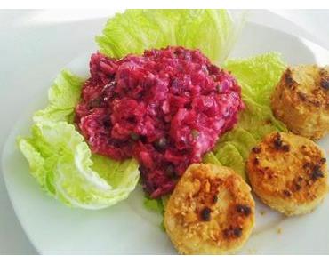 Erdnuss-Tempeh mit Rote-Bete-Remoulade
