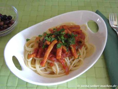Spaghetti mit Tintenfisch