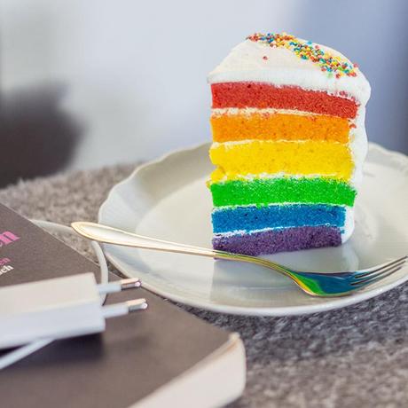 Regenbogen Torte Kuchen Rainbow Cake