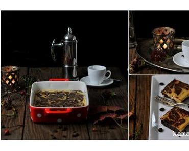 Adventskaffee: Espresso Brownies mit Baileys-Zimt Cheesecake Swirl