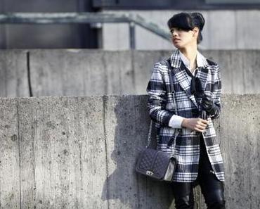 OUTFIT: Karo trifft auf Leder