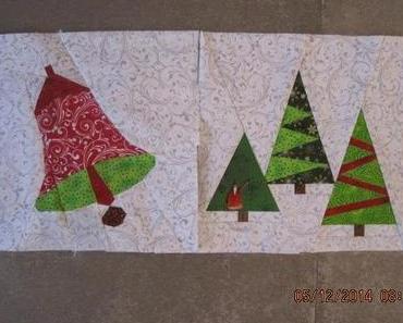 Christmas sampler QAL, Block 1 und 2