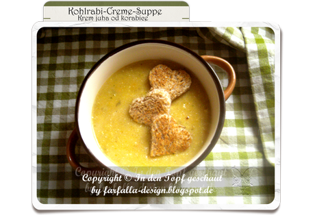 In den Topf geschaut * Kohlrabi-Creme-Suppe... Krem juha od korabice
