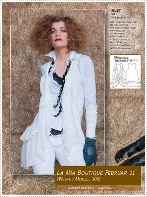 La Mia Boutique | Modellübersicht Ausgabe Januar 2011& Lecker Vorschau Februar& Strickmantel mit Spitzenbesatz