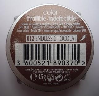[Review] L'Oréal Lidschatten Color indefectible 24H