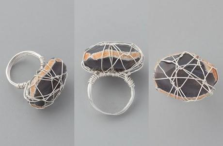 DIY: Vanessa Mooney Brazilian Agate Wire Wrap Ring