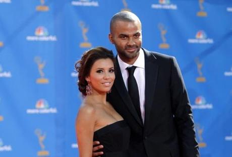 Actress Eva Longoria, from the drama series Desperate Housewives , and husband Tony Parker arrive at the 62nd annual Primetime Emmy Awards in Los Angeles, California, in this August 29, 2010 file photo. Longoria filed for divorce on November 17, 2010, to end her three-year marriage to basketball player Tony Parker. Longoria, 35, filed documents in Los Angeles Superior Court citing irreconcilable differences. REUTERS/Mario Anzuoni/Files  (UNITED STATES - Tags: ENTERTAINMENT SPORT BASKETBALL) (EMMYS/ARRIVALS)