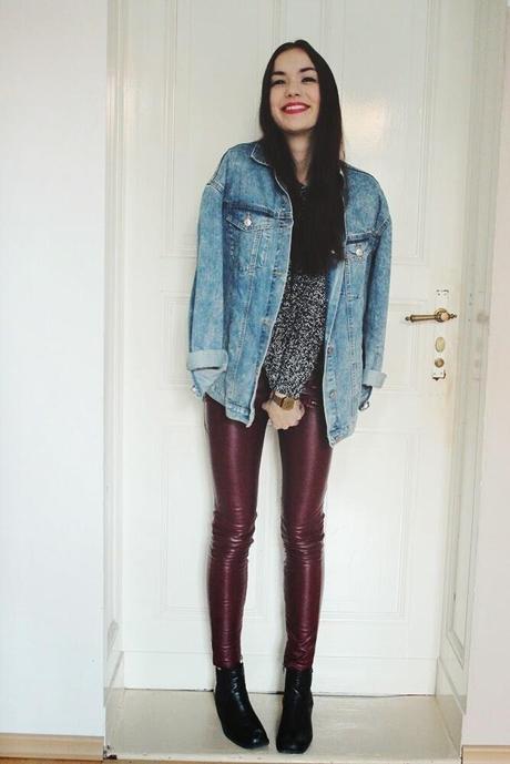 OOTD: Red (Fake)Leather Pants again!