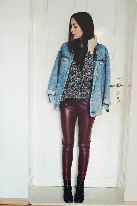 OOTD: Red (Fake)Leather Pants again!