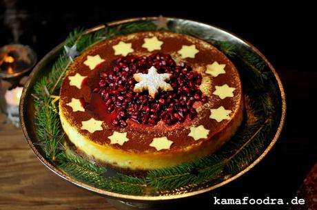 Christmas Cheesecake mit Granatapfel und Spekulatiusboden sowie ein Pannenbericht