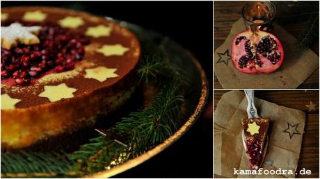 Christmas Cheesecake mit Granatapfel und Spekulatiusboden sowie ein Pannenbericht