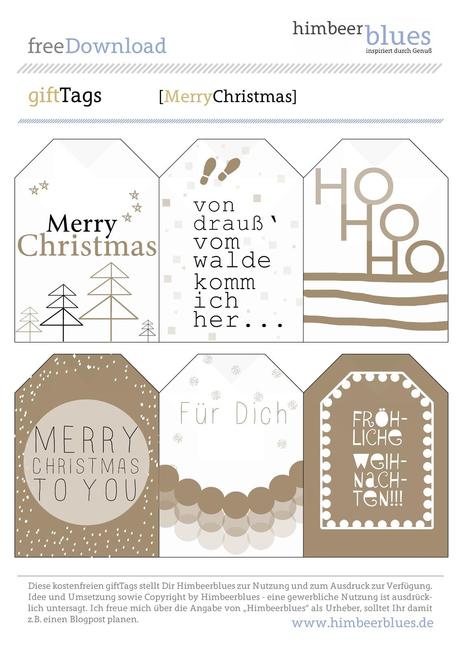  Zum Download der free Printables Christmas Gift-Tags hier klicken