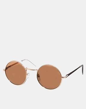 ASOS – Sonnenbrille aus Metall mit kleinen, runden Gläsern