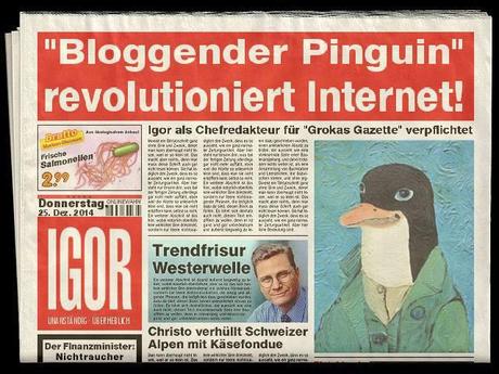 Igor, der Pinguin, macht Schlagzeilen