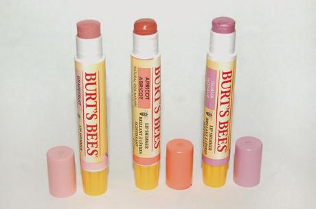 Burt´s Bees Lip Shimmer Swatches