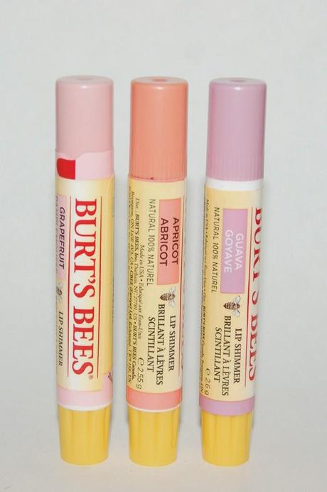 Burt´s Bees Lip Shimmer Swatches