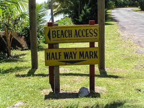 Einmal halb um die Insel gefahren bis zur Half Way Mark