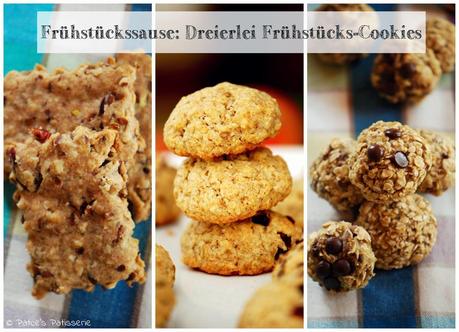 Frühstückssause hoch 3 mit dreierlei Frühstücks-Cookies [oder: Antreten zum Frühstück, bitte!]