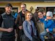 Paul Größbacher, Siegfried Größbacher mit Tochter Leni, Monika Enne mit Junior - Eröffnung Talstation der Gemeindealpe Mitterbach am 10. Jänner 2015