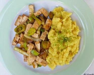 Wintergemüse-Serie Teil I: Steckrübenpürée mit Tofu-Lauch