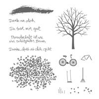 Winter-Geburtstagskarte mit dem Stempelset Baum der Freundschaft