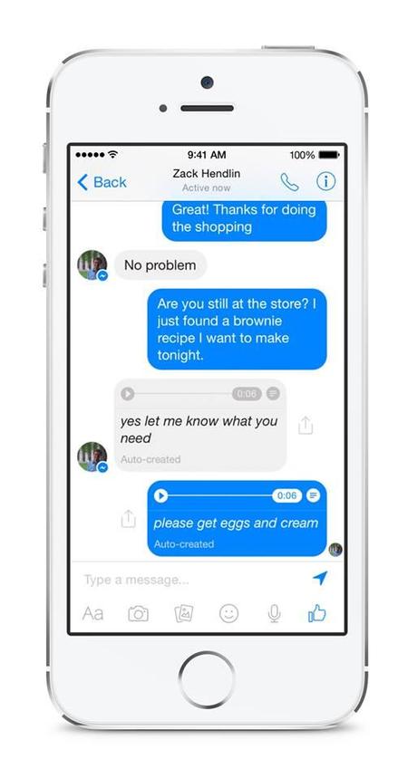 Facebook testet Voice-to-Text-Messaging