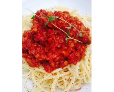 Linsen Bolognese schnell gemacht